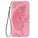 Samsung Galaxy A52s (5G) / A52 (4G / 5G) Leather Wallet Case Butterfly - Pink