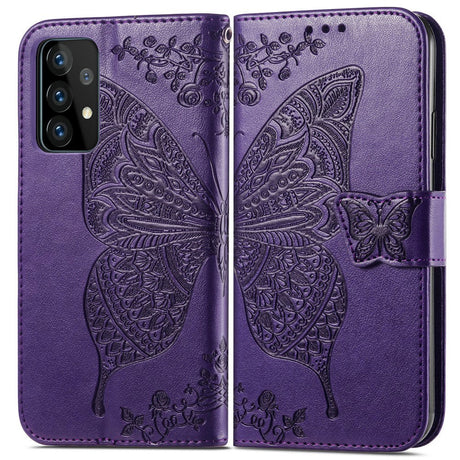 Samsung Galaxy A52s (5G) / A52 (4G / 5G) Leather Wallet Case Butterfly - Purple