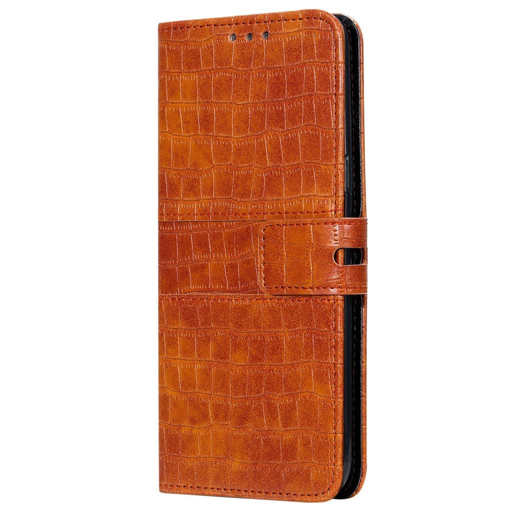 Samsung Galaxy A72 (4G / 5G) Crocodile Leather Wallet Case - Brown