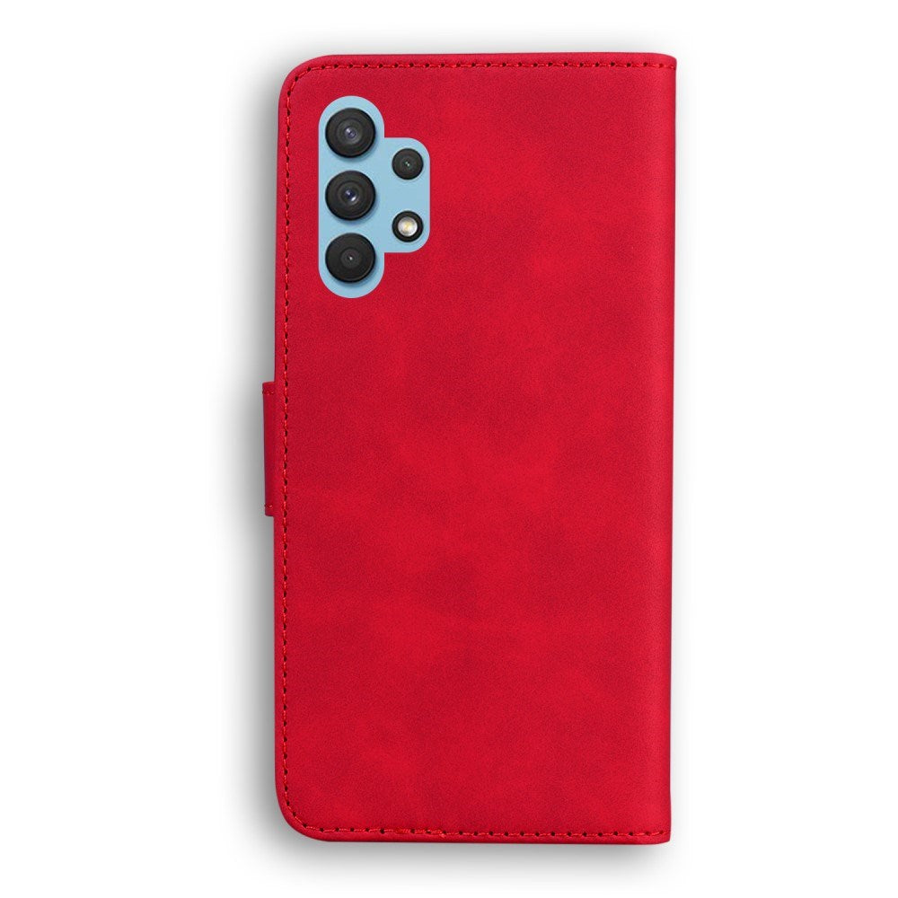 EIDERWOOD Samsung Galaxy A32 (4G) Faux Leather Flip Case with Cardholder & Stand Function - Red