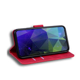 EIDERWOOD Samsung Galaxy A32 (4G) Faux Leather Flip Case with Cardholder & Stand Function - Red
