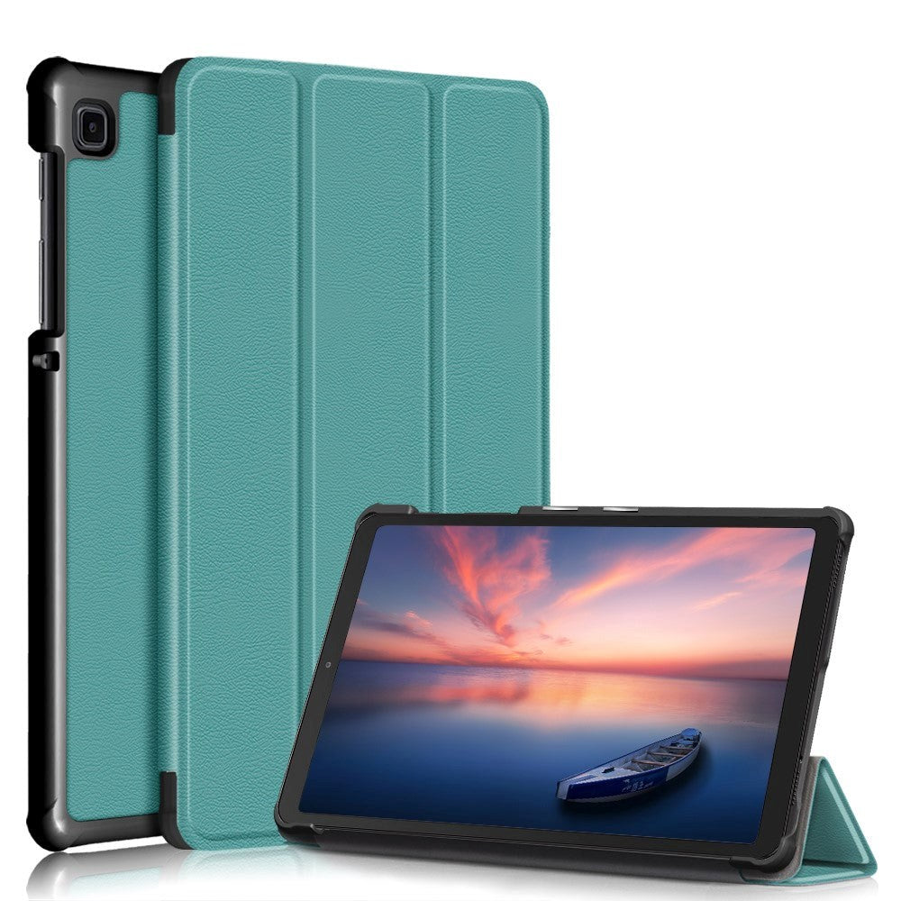 Samsung Galaxy Tab A7 Lite Tri-Fold Leather Case - Green