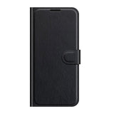 Samsung Galaxy A22 (4G) Litchi Leather Wallet Case - Black