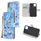 Samsung Galaxy A22 (5G) Leather Wallet Case - Blue Butterfly