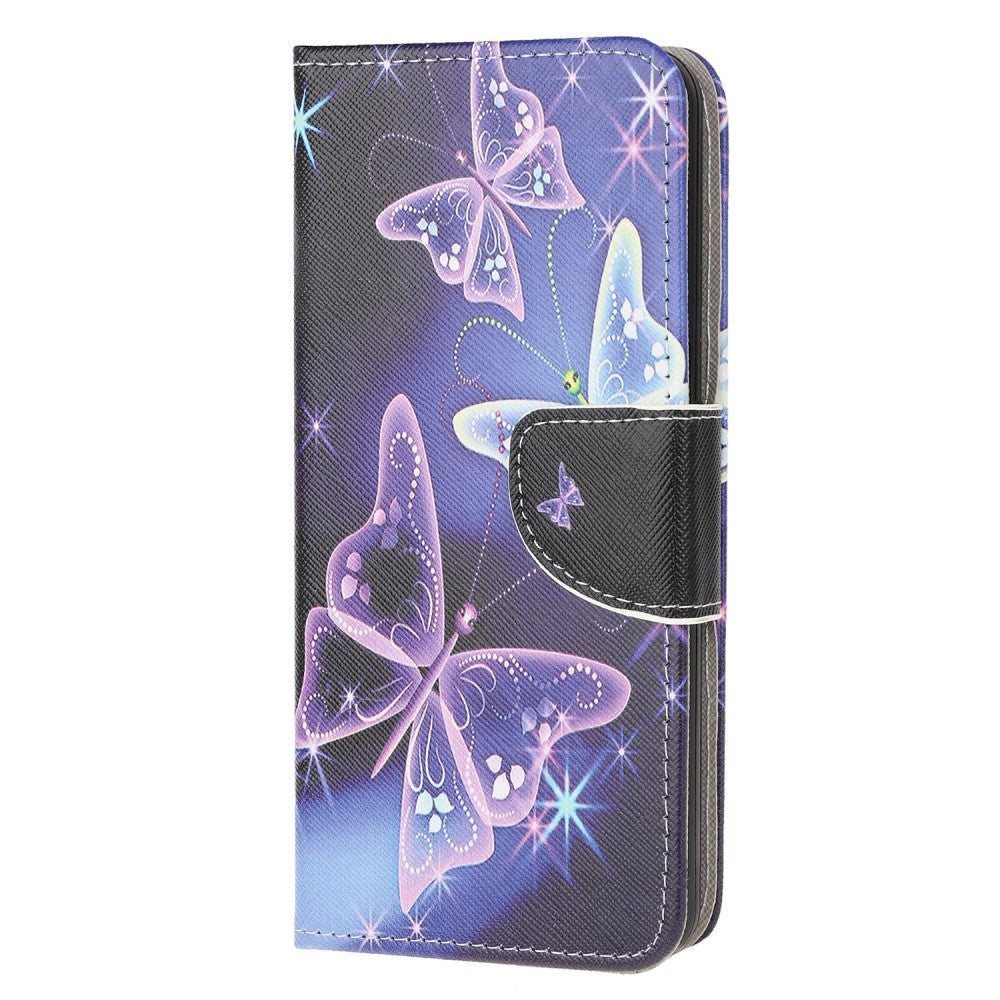 Samsung Galaxy A22 (4G) Leather Wallet Case - Shimmering Butterfly