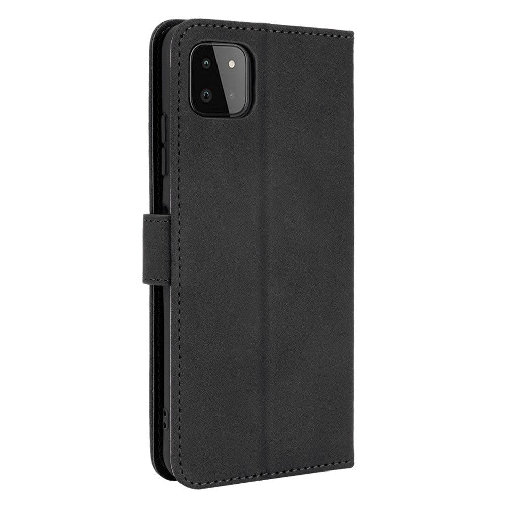 Samsung Galaxy A22 (5G) Soft Leather Wallet Case - Black