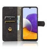 Samsung Galaxy A22 (5G) Soft Leather Wallet Case - Black