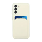 Samsung Galaxy S21 Flexible Plastic Case w. Card holder - White