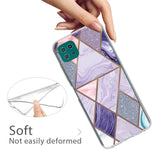 Samsung Galaxy A22 (5G) Flexible Plastic Case - Purple Marble