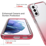 Samsung Galaxy S21 2-in-1 Gradient Flexible Plastic Case - Transparent / Pink