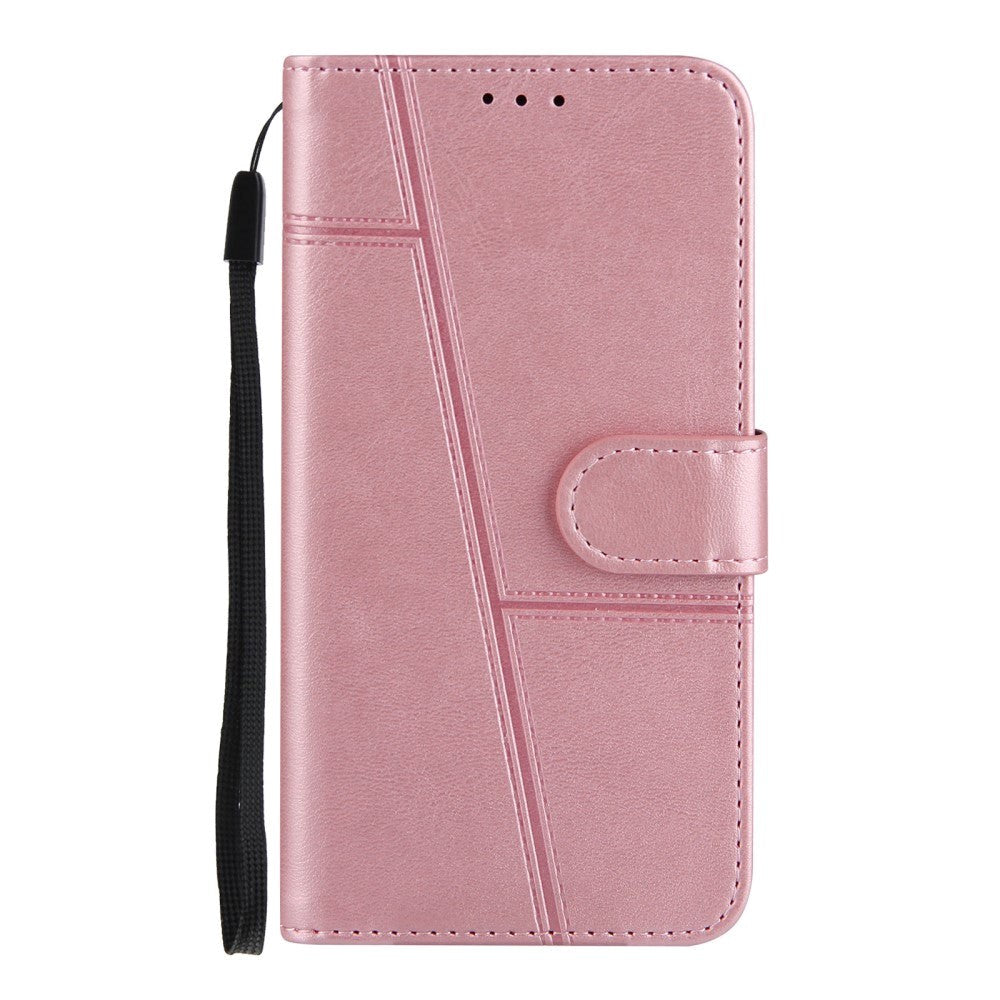 Samsung Galaxy A72 (4G / 5G) Leather Flip Case w. Stand & Card Holder - Pink