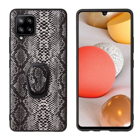 Samsung Galaxy A42 (5G) Plastic Case w. Magnetic Kickstand Finger Ring - Snake