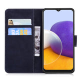 EIDERWOOD Samsung Galaxy A22 (5G) Faux Leather Flip Case with Cardholder & Stand Function - Black