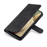 EIDERWOOD Samsung Galaxy A12 Faux Leather Flip Case with Cardholder & Stand Function - Black