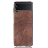 Samsung Galaxy Z Flip3 (5G) Simple Case w. Leather Backing - Brown