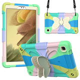 Samsung Galaxy Tab A7 Lite Kids Case - Butterfly Kickstand Case - Rainbow V3