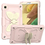 Samsung Galaxy Tab A7 Lite Kids Case - Butterfly Kickstand Case - Pink & Grey