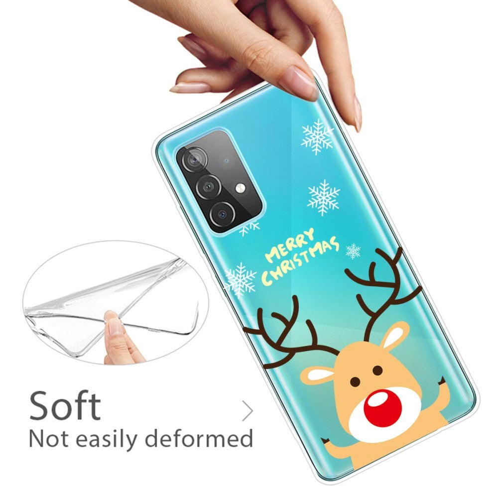 Samsung Galaxy A72 5G / 4G Flexible Plastic Christmas Case - Merry Christmas - Rudolf