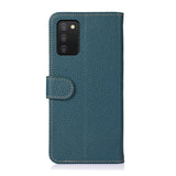 Samsung Galaxy A03s KHAZNEH Leather Wallet Case - Green