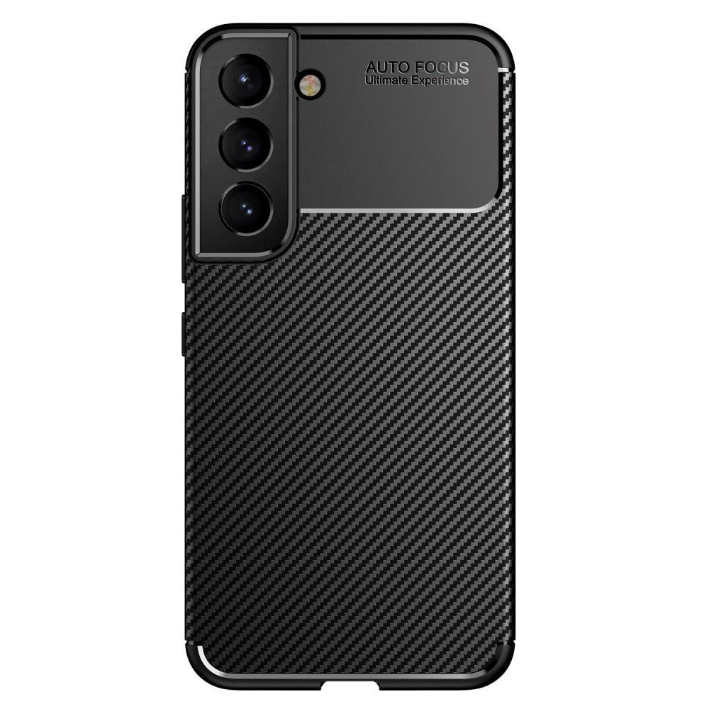 Samsung Galaxy S22 Carbon Fiber Flexible Plastic Case - Black