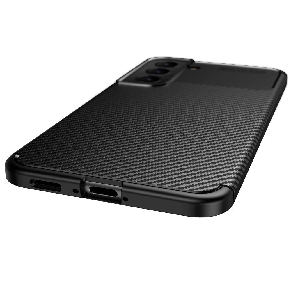 Samsung Galaxy S22 Carbon Fiber Flexible Plastic Case - Black