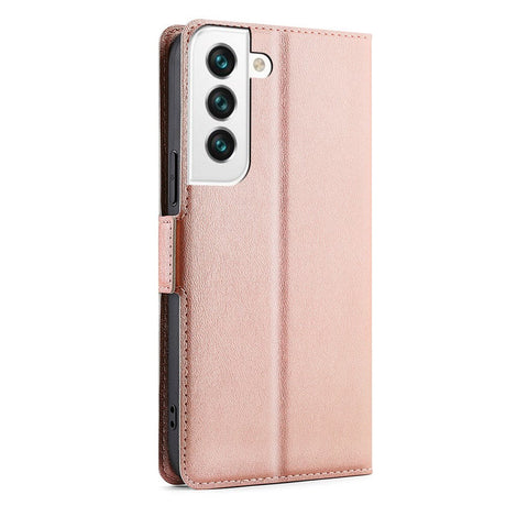 Samsung Galaxy S22 Thin Leather Wallet Case - Rose Gold