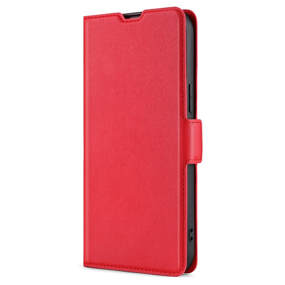 Samsung Galaxy S22 Thin Leather Wallet Case - Red