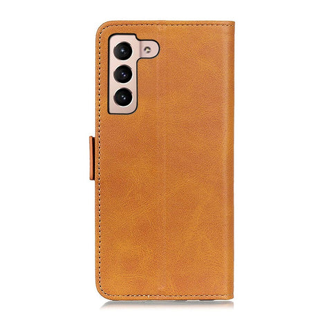 Samsung Galaxy S22 Soft Leather Wallet Case - Brown