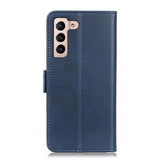 Samsung Galaxy S22 Soft Leather Wallet Case - Blue