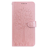 EIDERWOOD Samsung Galaxy S22 Ultra (5G) Vegan Leather Case with Card Holder and Print - Pink