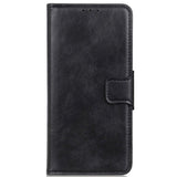 Samsung Galaxy S22 Vintage Texture Leather Wallet Case - Black