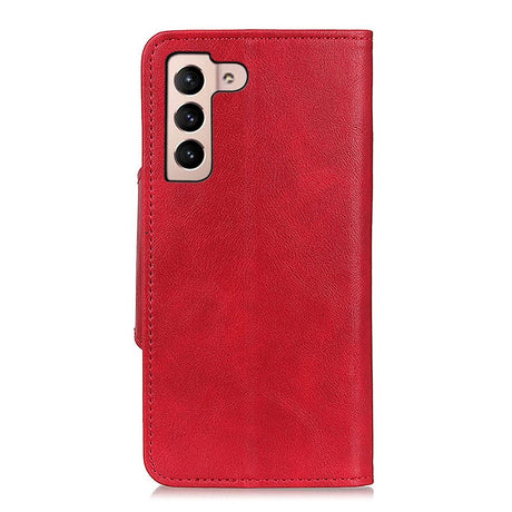 Samsung Galaxy S22 Vintage Leather Wallet Case - Red