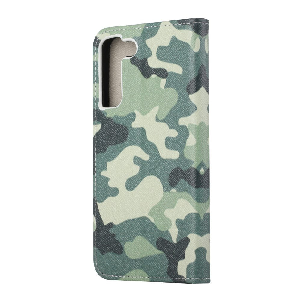 Samsung Galaxy S22+ (Plus) Leather Wallet Case - Camouflage