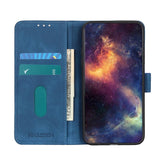 Samsung Galaxy S22 Khazneh Retro Leather Wallet Case - Blue