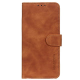 Samsung Galaxy S22 Khazneh Retro Leather Wallet Case - Brown