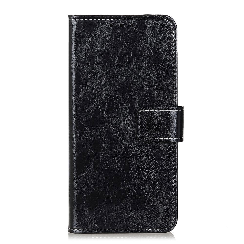 Samsung Galaxy S22+ (Plus) Vintage Look Leather Wallet Case - Black