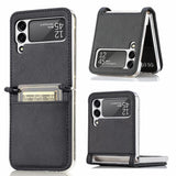 EIDERWOOD Samsung Galaxy Z Flip3 (5G) Faux Leather Case - Card Holder - Black