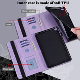 Samsung Galaxy Tab A8 10.5" (2021) - Wallet Case - Flowers Imprint - Purple