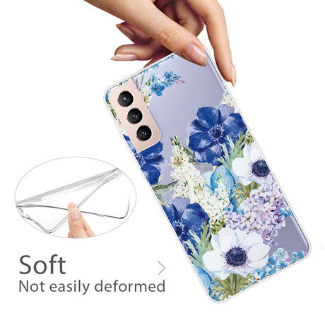 Samsung Galaxy S22 Flexible Plastic Case - Purple Flowers