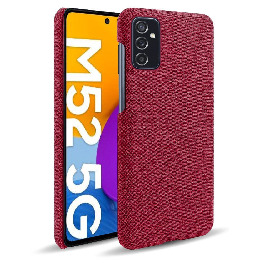 Samsung Galaxy M52 (5G) Ultra KSQ Fabric Plastic Case - Red