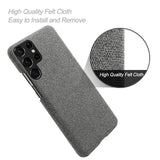 Samsung Galaxy S22 Ultra KSQ Fabric Plastic Case - Grey