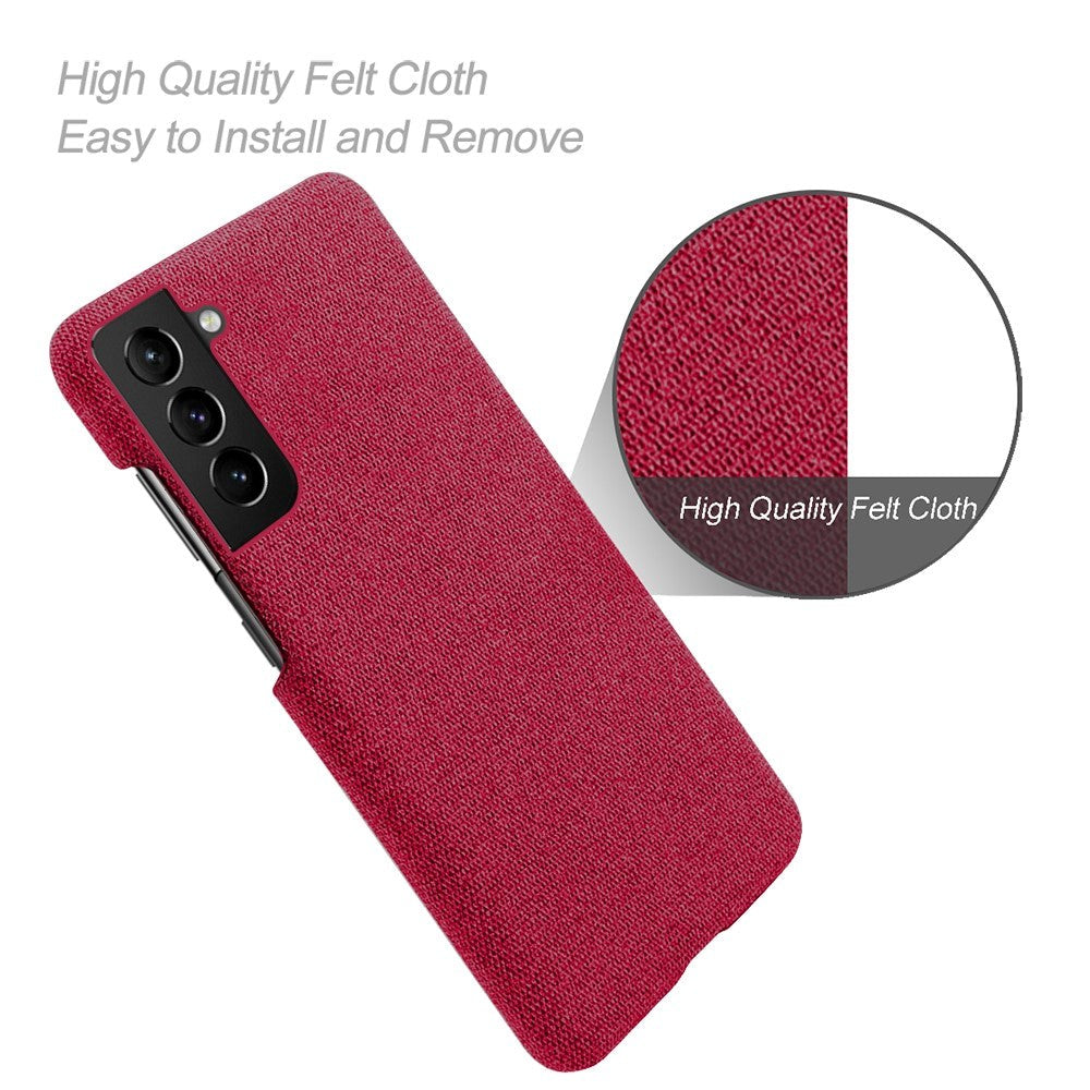 Samsung Galaxy S22 KSQ Fabric Plastic Case - Red