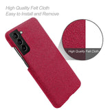 Samsung Galaxy S22 KSQ Fabric Plastic Case - Red