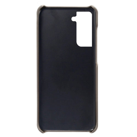 Samsung Galaxy S22 Leather Coated Plastic Case w. Card pockets - Grey