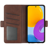 Samsung Galaxy M52 (5G) Soft Leather Wallet Case - Dark brown