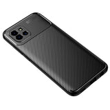 Samsung Galaxy A03 Carbon Fiber Flexible Plastic Case - Black