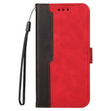 Samsung Galaxy M52 (5G) Two-Colour Leather Wallet Case - Red / Black