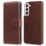 EIDERWOOD Samsung Galaxy S22+ (Plus) Faux Leather Flip Case with Cardholder & Stand Function - Brown