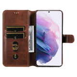 EIDERWOOD Samsung Galaxy S22+ (Plus) Faux Leather Flip Case with Cardholder & Stand Function - Brown