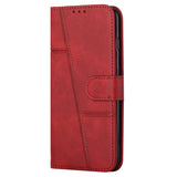 Samsung Galaxy S22 Ultra Soft Leather Wallet Case - Trapeze - Red